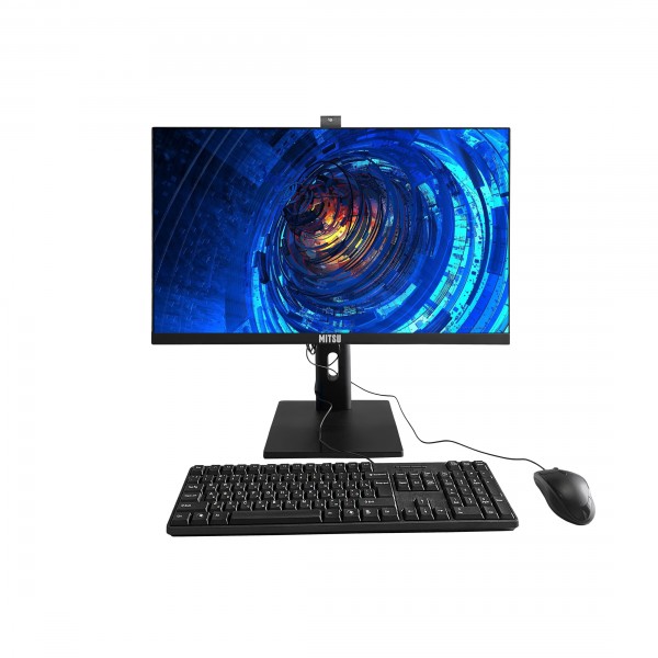 Моноблок MITSU AIO-O2308BH, 24", IPS, Intel Core i5 12-го поколения, DDR4 16Gb ULTRASLIM, SSD 1Tb (ДЛЯ ДОМА И ОФИСА) - черный